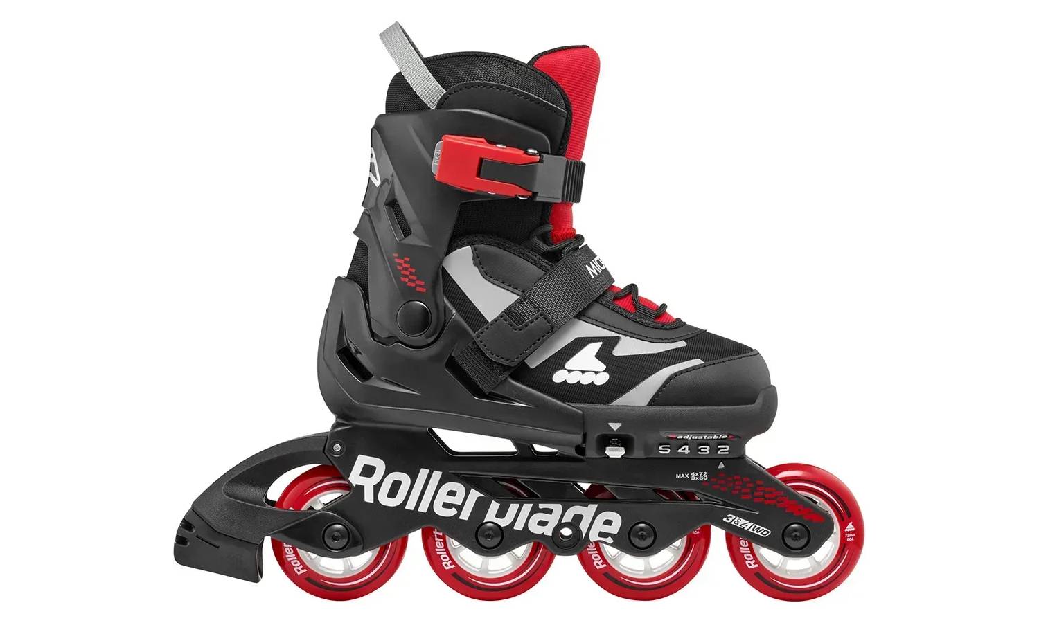 Ролики Rollerblade Microblade black-red 36.5-40 9 Ролики Rollerblade Microblade black-red 36.5-40 9