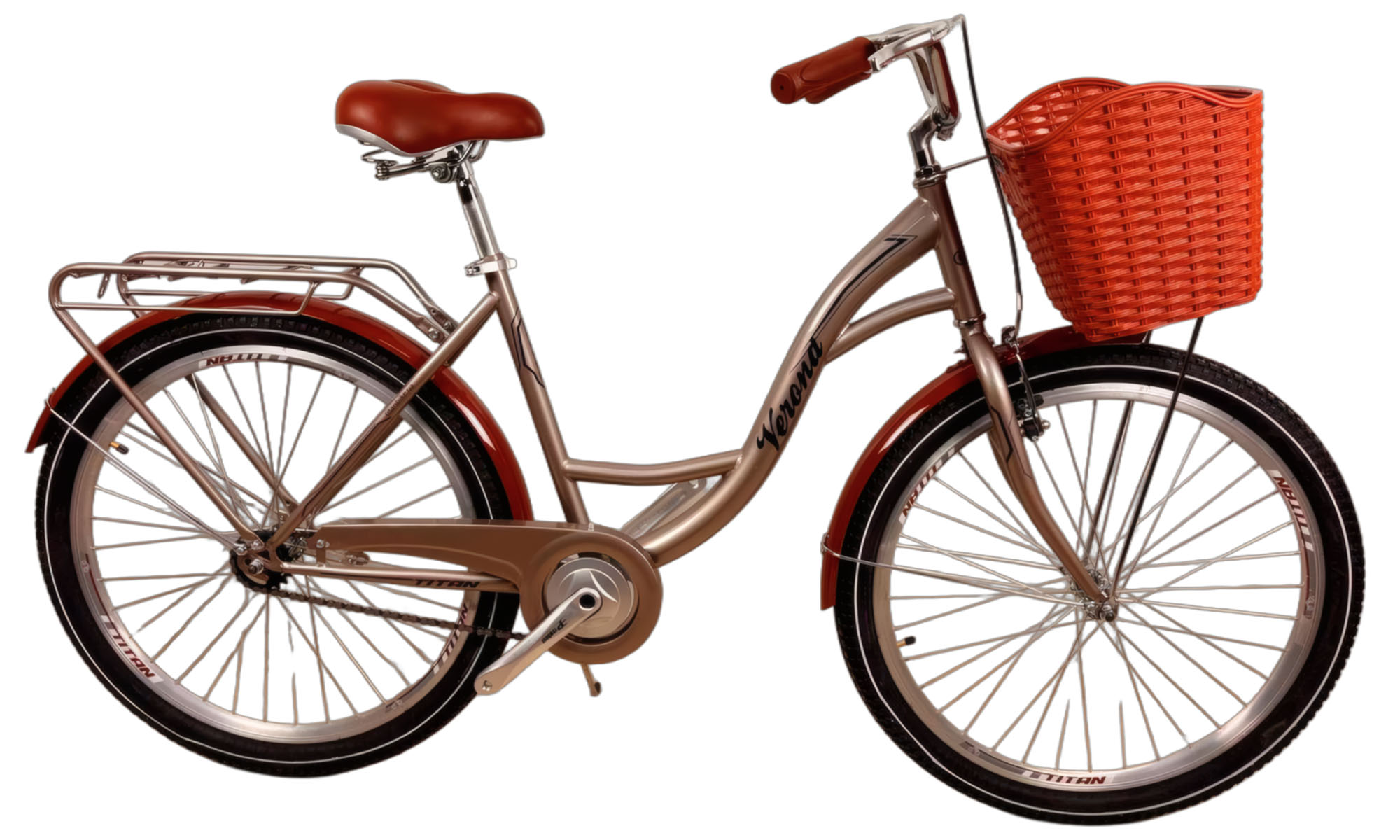 Велосипед Titan Verona 26", размер M, рама 18", год 2026, Серебристый 