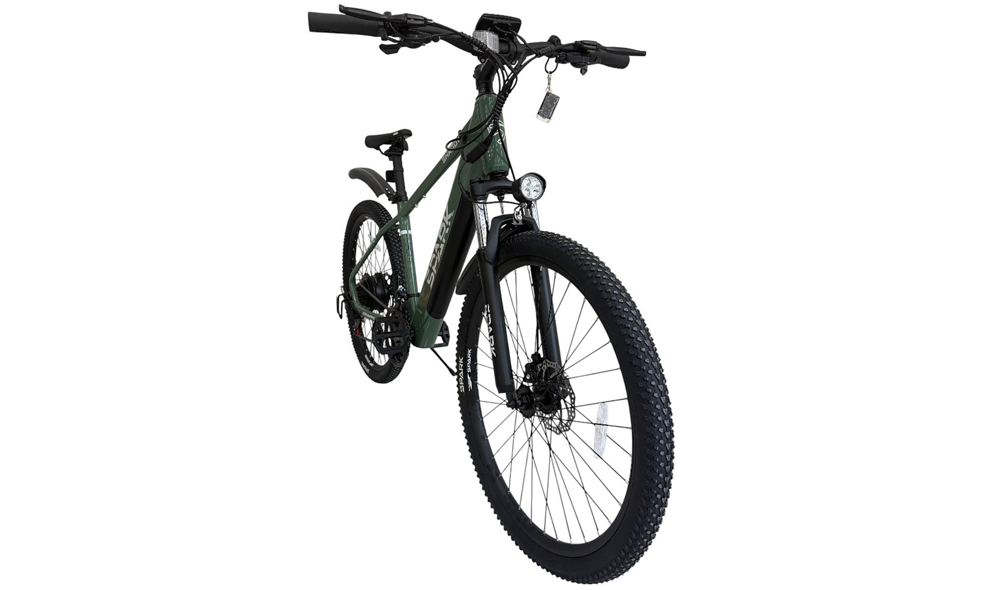 Велосипед с электромотором SPARK E-MTB SHADOW 27.5", размер S, рама 15", год 2026, 48V/500W/12,8Ah, тёмно-зелёный 4