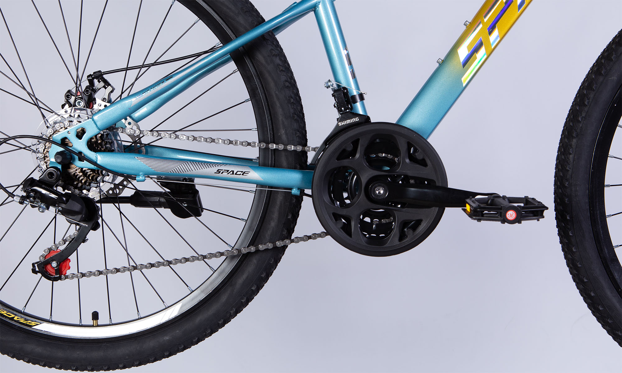 Велосипед SPACE MARS DD FR 26", размер XS, рама-13", рік 2026, золотисто-чорний 2