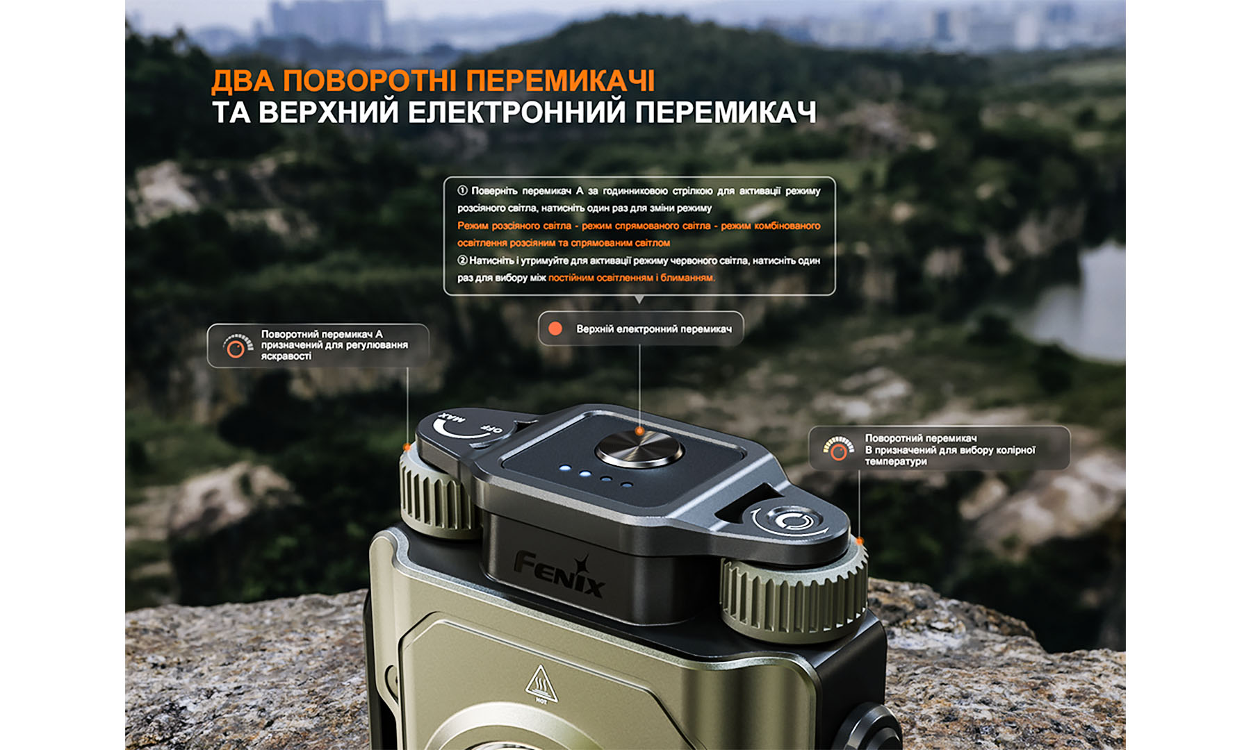 Фонарь прожектор Fenix CL27R синий 3
