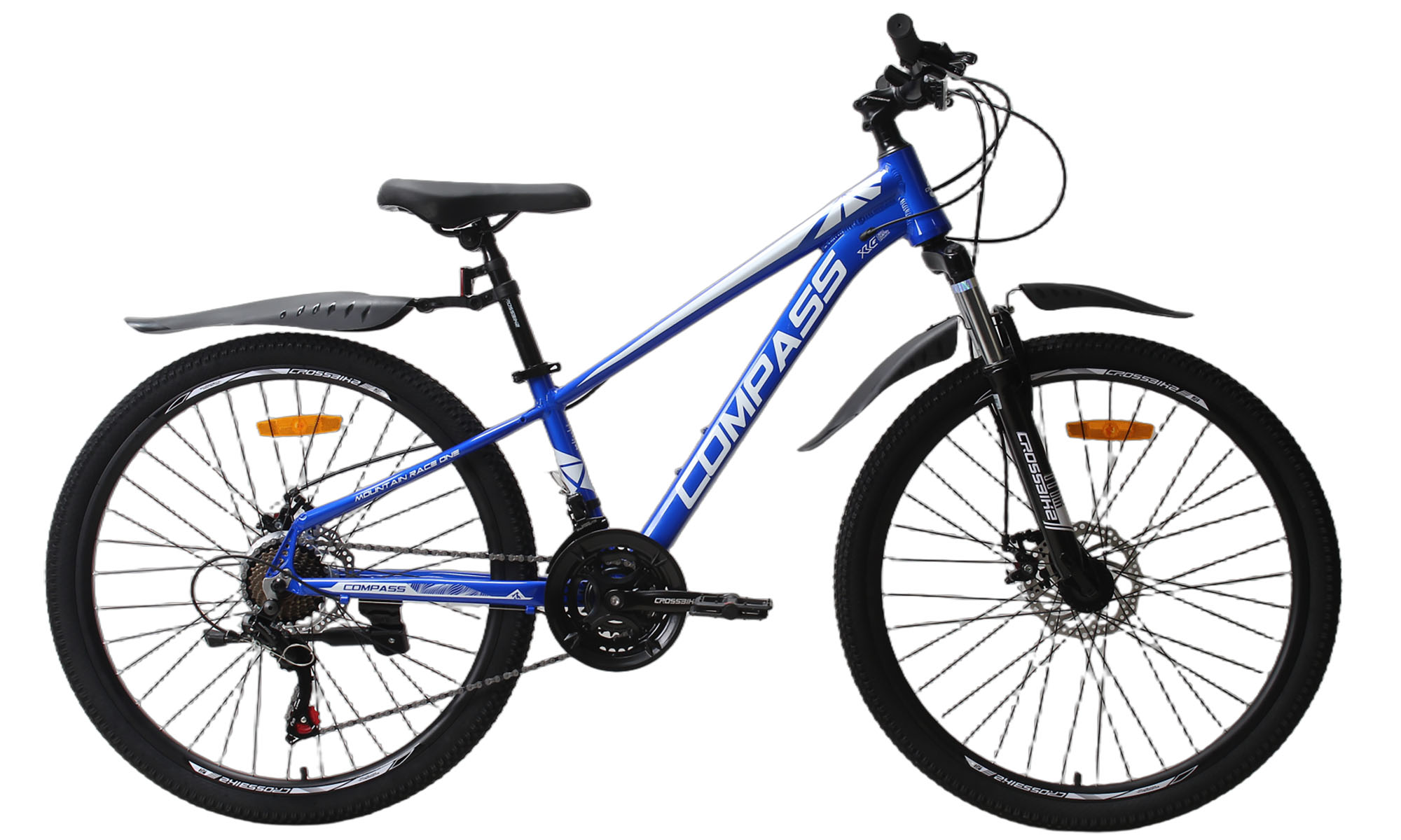 Велосипед CrossBike COMPASS 26", размер XS, рама 12.5", год 2026, Синий-Белый 