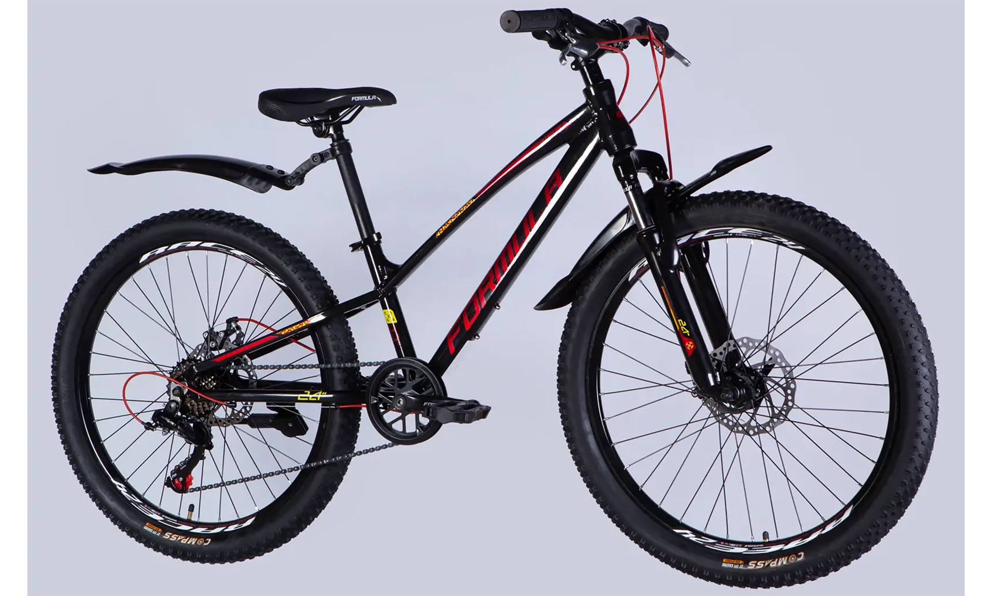 Велосипед Formula ACID DD 24", розмір XXS,  рама-11", чорний з червоним 2