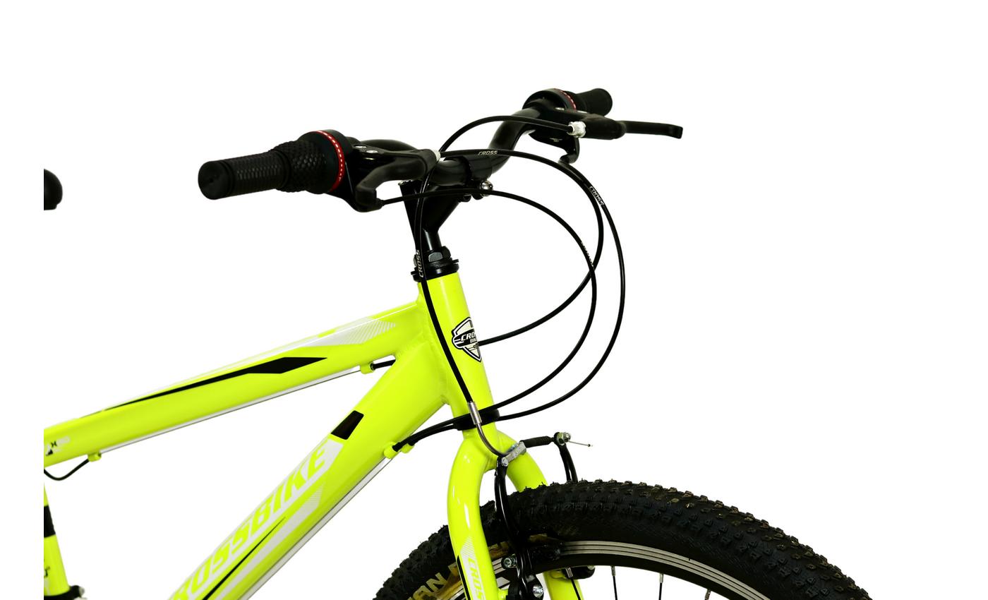Фотография Велосипед CROSSBIKE Spark D 24" размер XXS рама 11 2022 Желтый 4