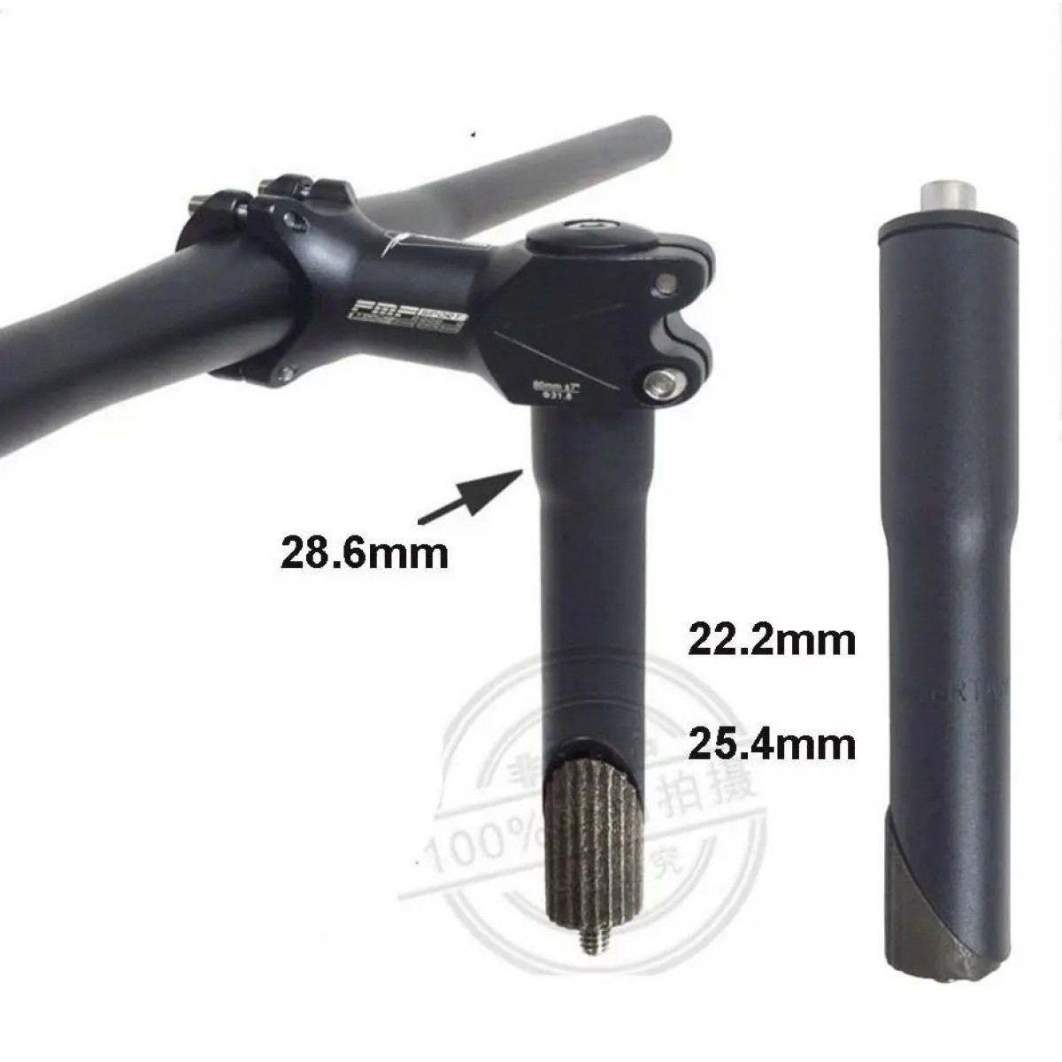Адаптер Zoom для выноса руля с 1" до 1-1/8" 2