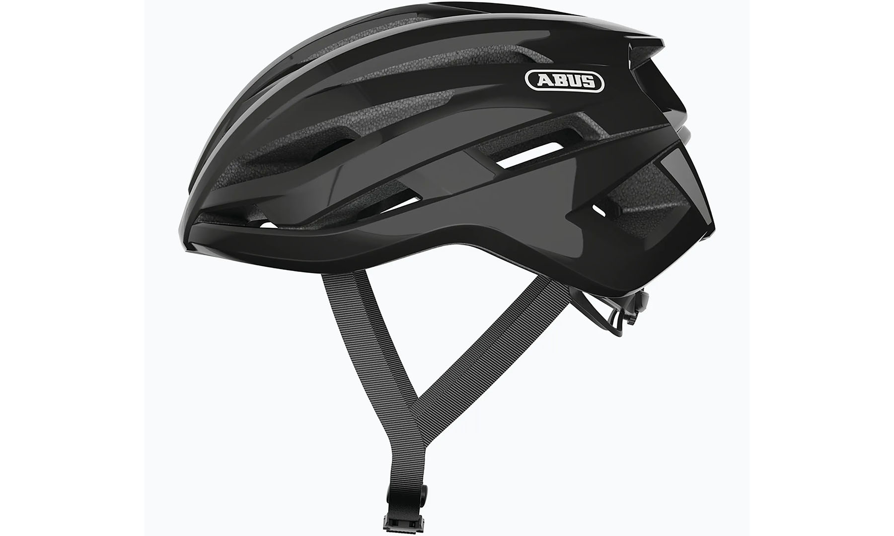 Велошлем спортивный ABUS STORMCHASER Shiny Black, размер L (59-61 см), глянцевый черный 
