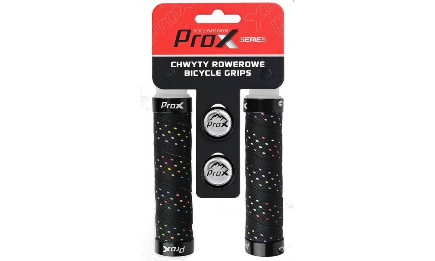 Грипсы ProX GP-82C Lock 130мм, черно/rainbow 