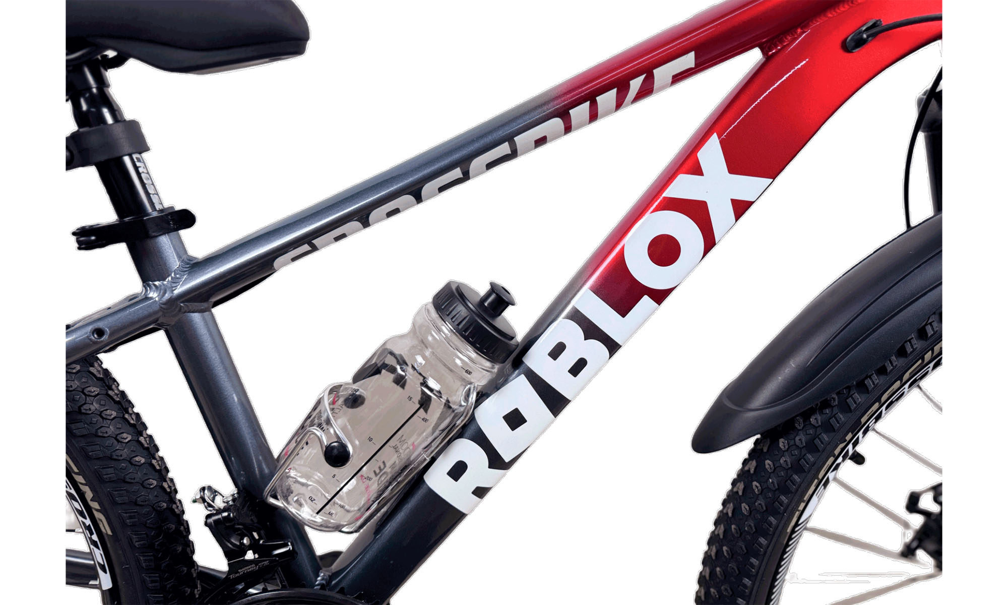 Велосипед CrossBike Roblox 24", размер XXS, рама 11", год 2026, Красный-Серый 3