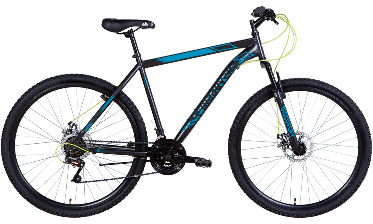 Велосипед Discovery RIDER AM DD 29" (2021) 2021 Чорно-синій 2