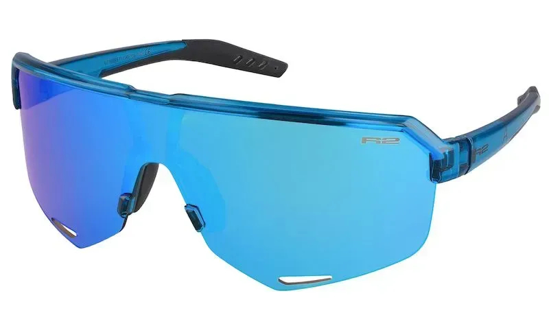 Очки R2 FLUKE синий, линза коричневый Ice Blue Chrome, поликарбонат, категория 3 