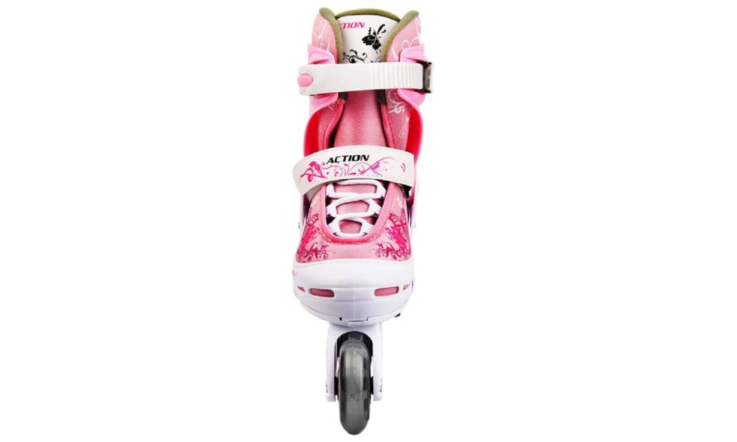 Роликовые коньки Action PINKY размер 34-37 Pink с комплектом защиты 6 Роликовые коньки Action PINKY размер 34-37 Pink с комплектом защиты 6