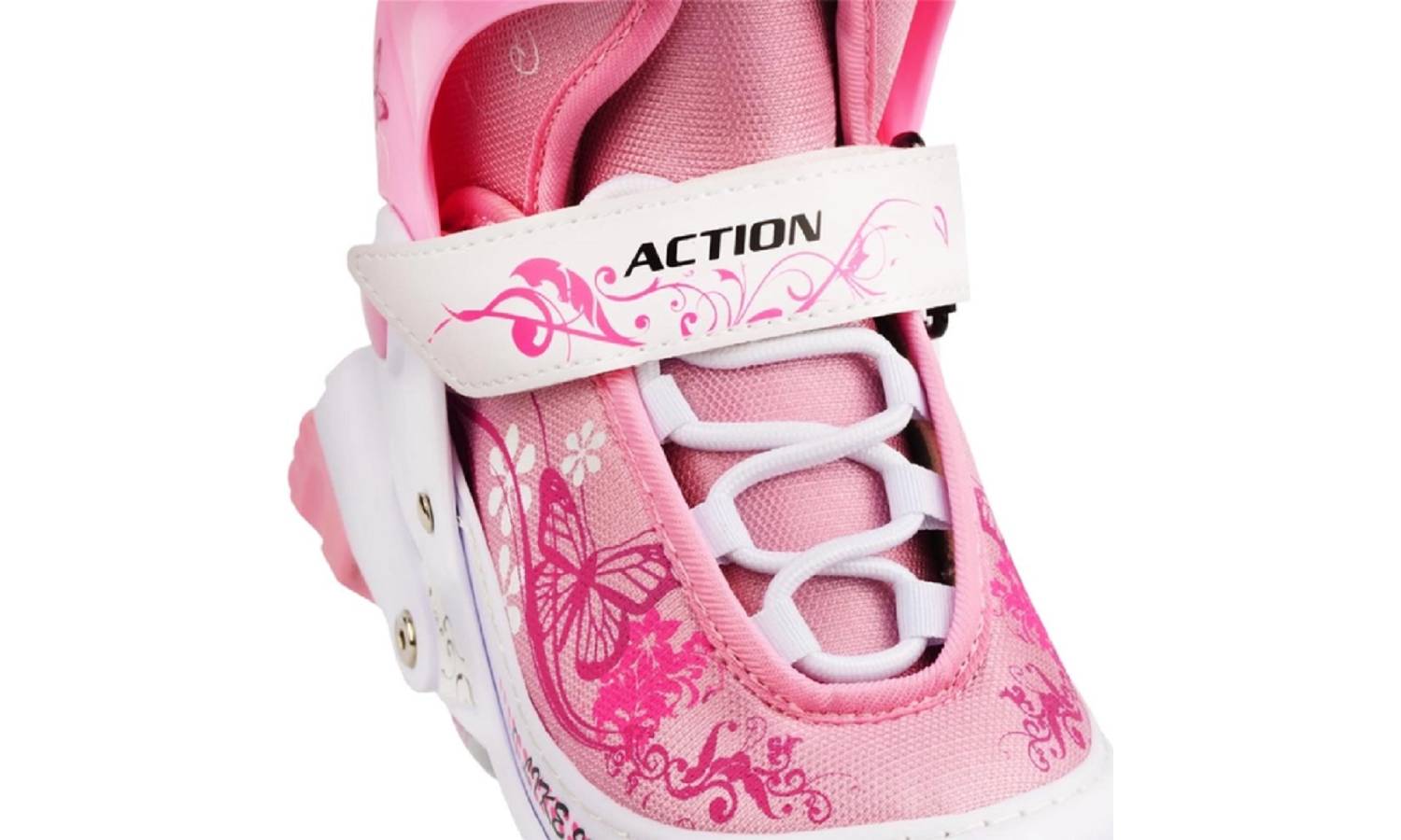 Роликовые коньки Action PINKY размер 30-33 Pink с комплектом защиты 12 Роликовые коньки Action PINKY размер 30-33 Pink с комплектом защиты 12