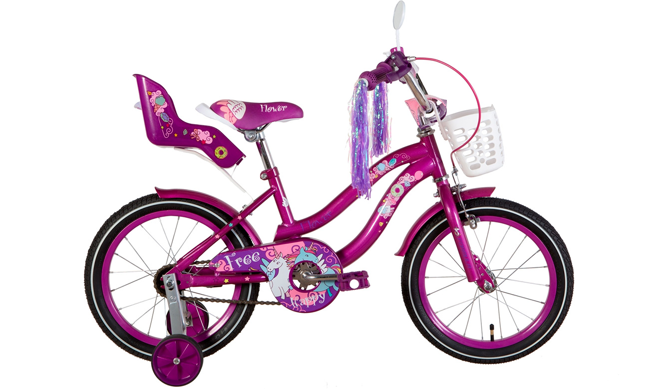 Фотография Велосипед Formula FLOWER PREMIUM 16" (2021) 2021 Фиолетовый