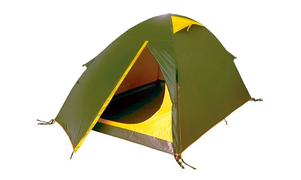 Фотография Палатка Tramp Scout 2 зелено-желтый