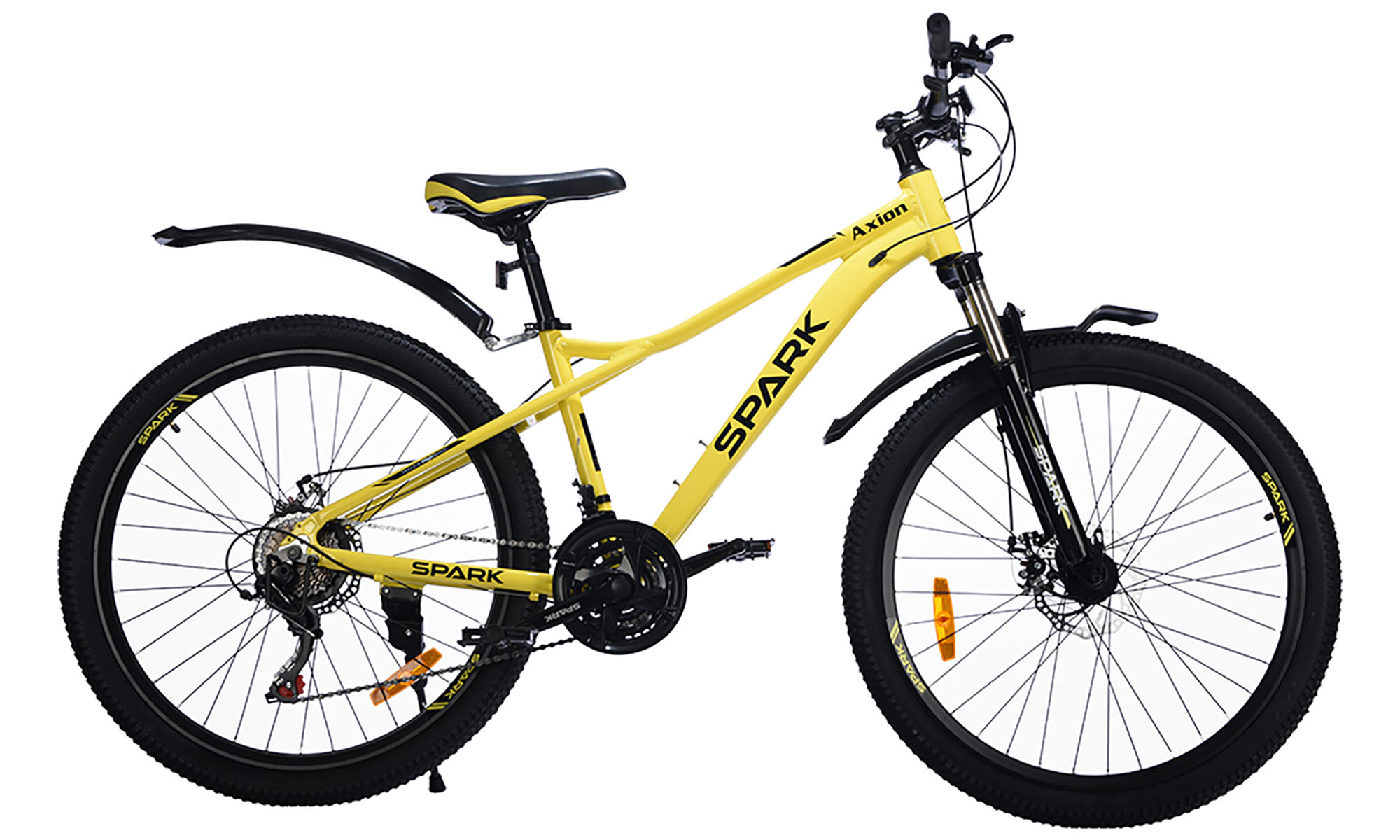 Велосипед SPARK AXION 26", размер S, рама 15", год 2025, жёлтый 