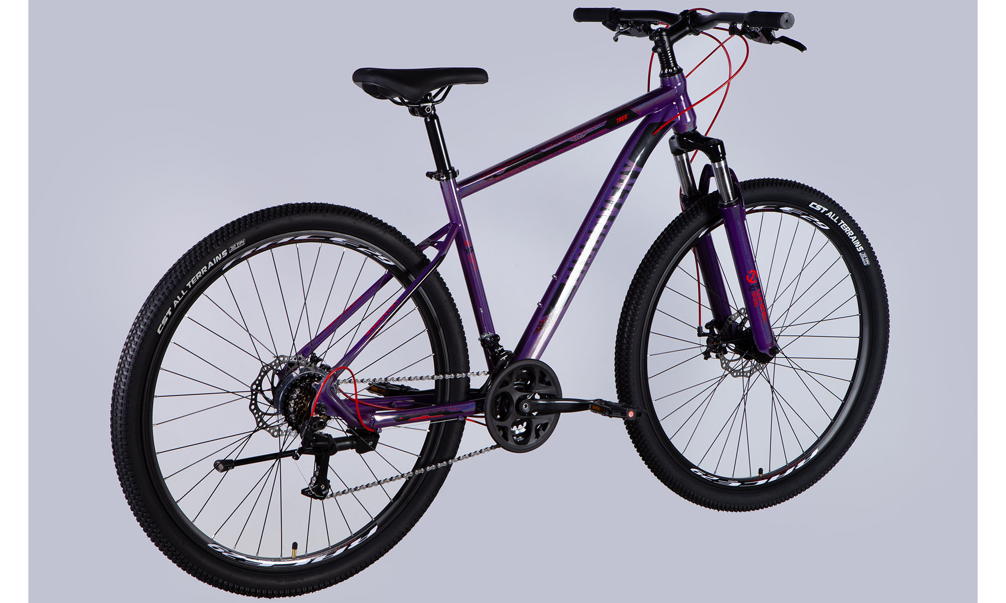 Велосипед Discovery TREK DD FR 29", размер L, рама 19", год 2025, фиолетовый 4