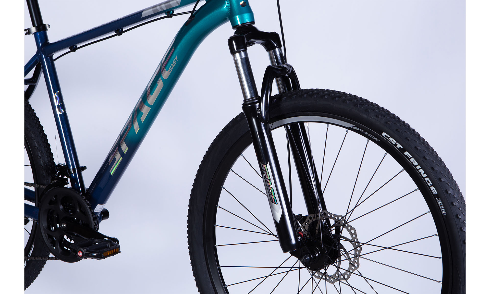 Велосипед SPACE PHAETON DD FR, 27.5", размер L, рама-19", 2025, сине-зеленый 7