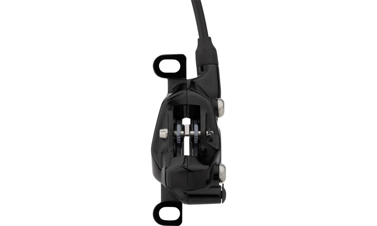 Тормоз дисковый SRAM Level Silver Stealth 2 Piston -  Aluminum Lever, Stainless Hardware, Reach Adj, Black Ano Front 950mm Hose  2