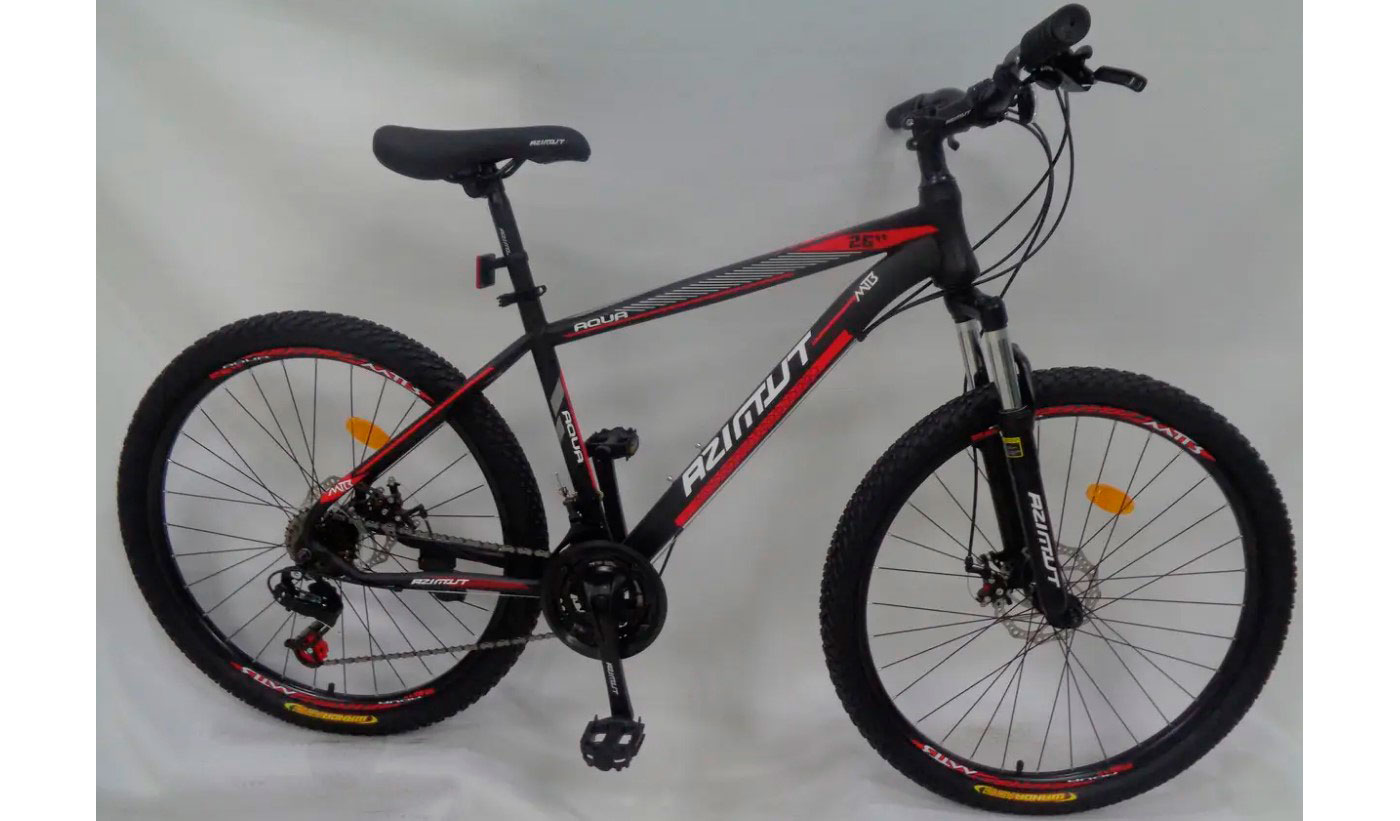 Фотографія Велосипед Azimut Aqua D 27,5" розмір М рама 17 Чорно-червоний