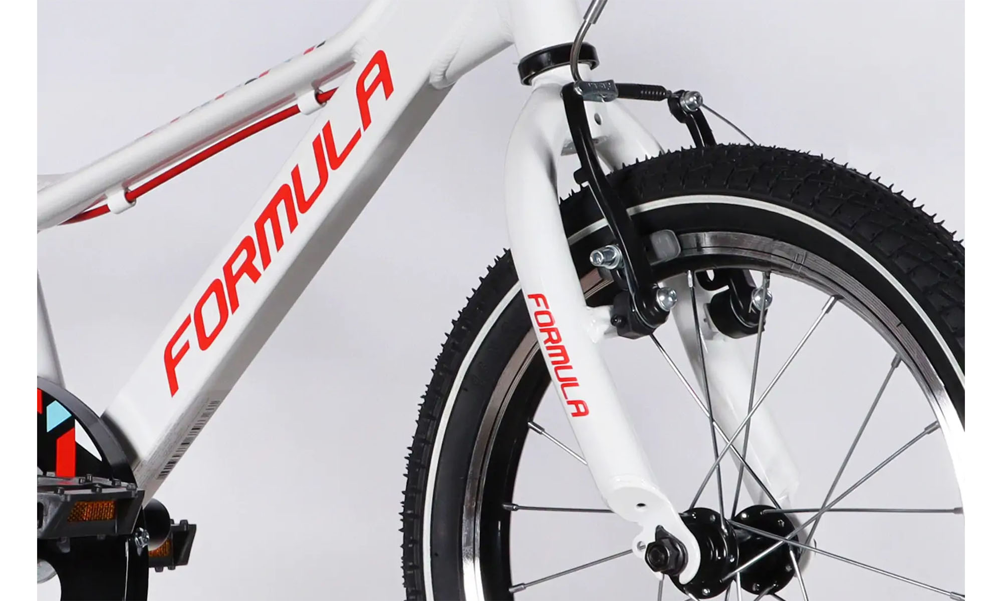 Велосипед Formula Kid SLIM Vbr FR 16", размер XXS, рама-8,5", год 2026, белый с красным 5