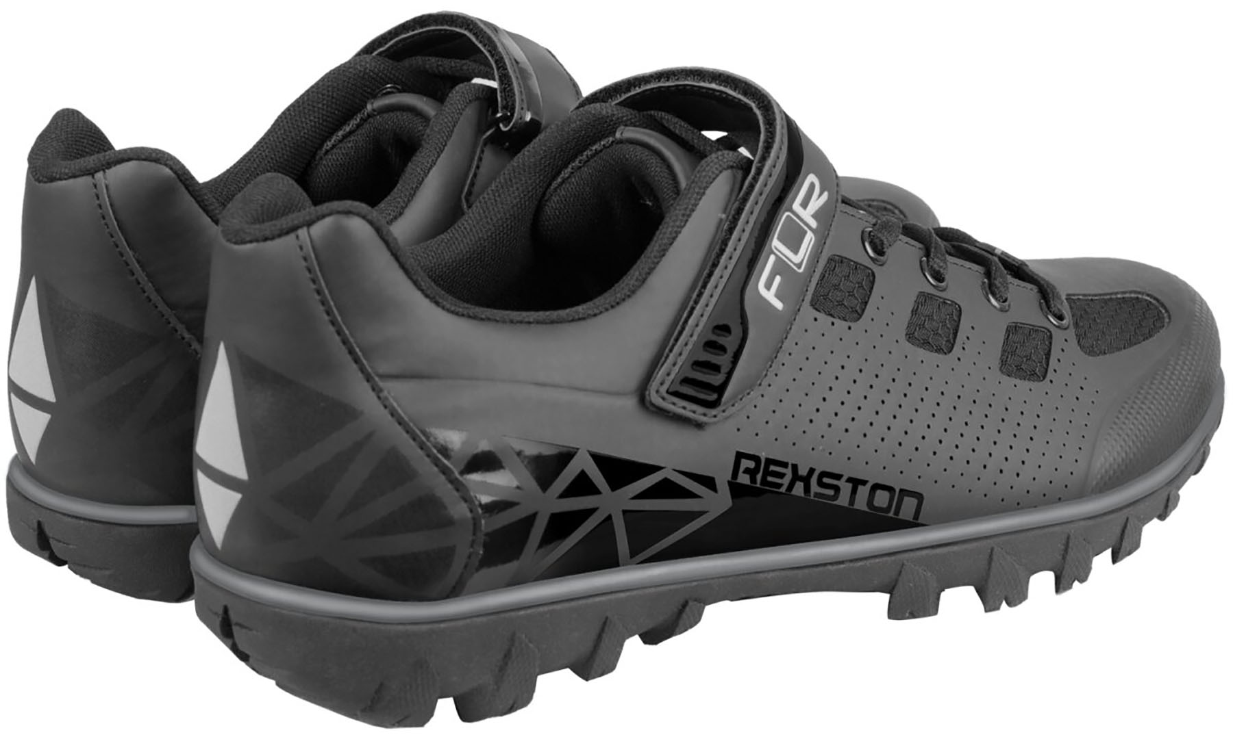 Велосипедные туфли МТБ FLR Rexston Pro черный/серый, размер 44 5