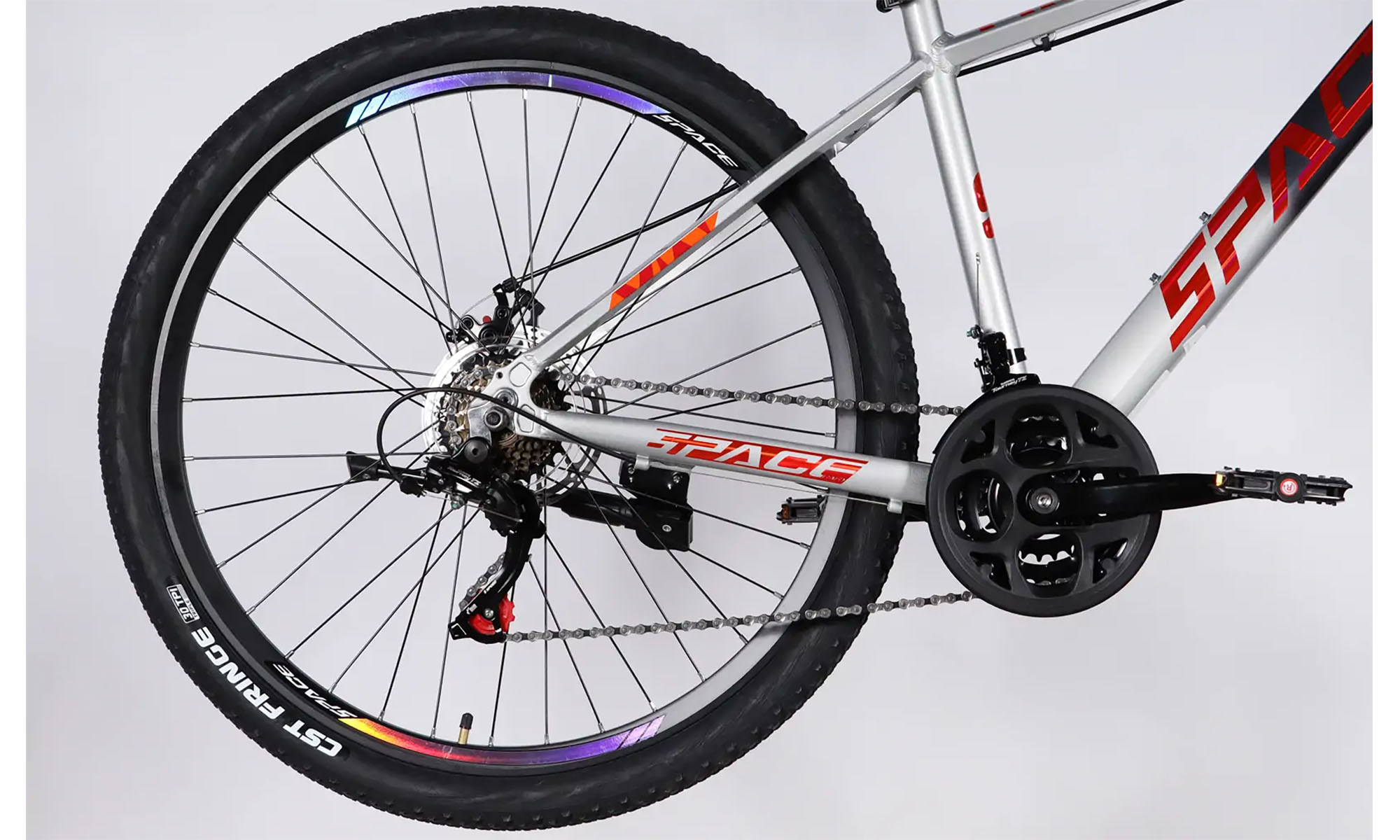 Велосипед SPACE PHAETON DD FR 27.5", розмір M, рама-17", рік 2026, сіро-сріблястий 5