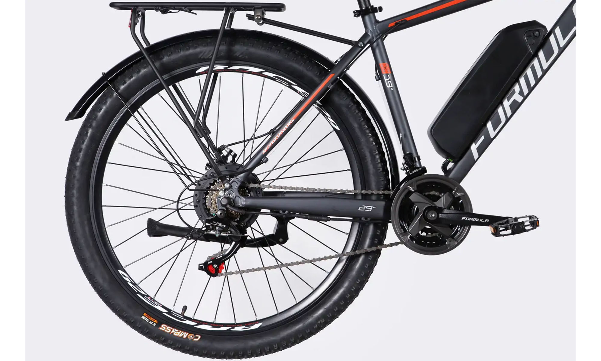 Велосипед с электроприводом Formula eMOTION PLUS DD FR 29", размер L, рама-19", 36B, 12.5А*ч, 500Вт, год 2026, серо-серебристый 4