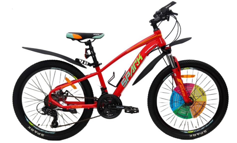 Фотографія Велосипед SPARK SHARP 24" размер XXS рама 12" 2024 Красный