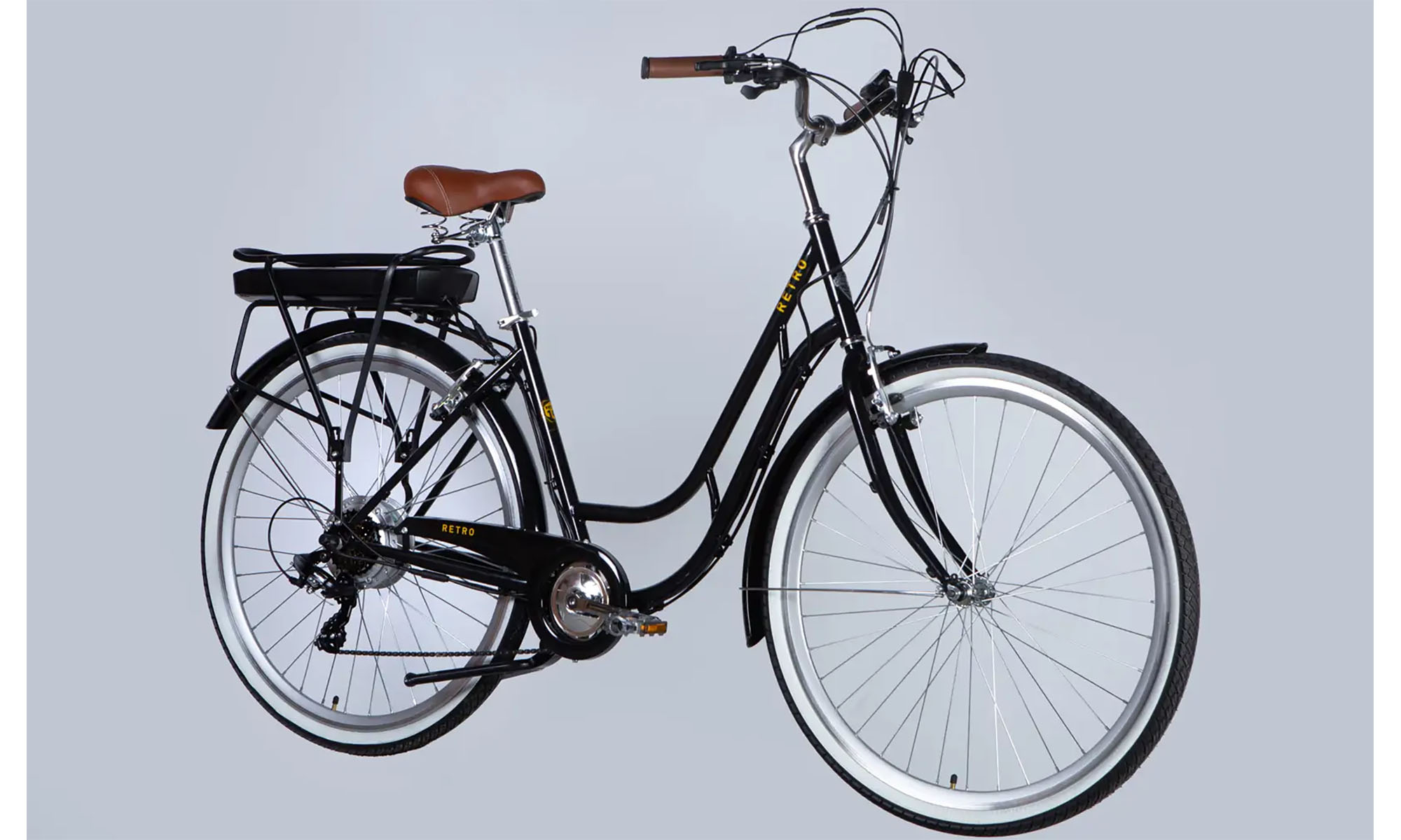 Велосипед з електроприводом Dorozhnik eRETRO Vbr FR 28", розмір L, рама-19", 36B, 13А*г, 500Вт, рік 2026, чорний 4