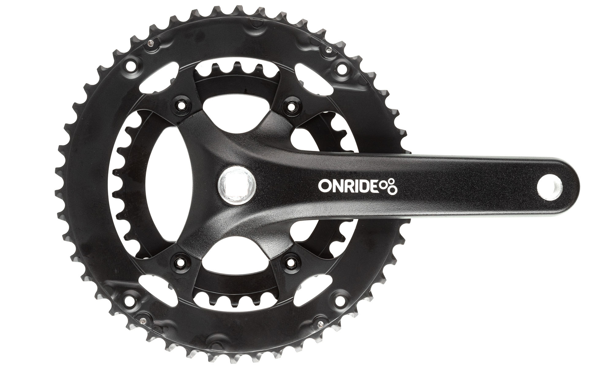 Шатуны ONRIDE Duet 910, под квадрат, 170 мм, 34-50Т, BCD 110/80 мм, на 9/8 ск., черный Шатуны ONRIDE Duet 910, под квадрат, 170 мм, 34-50Т, BCD 110/80 мм, на 9/8 ск., черный