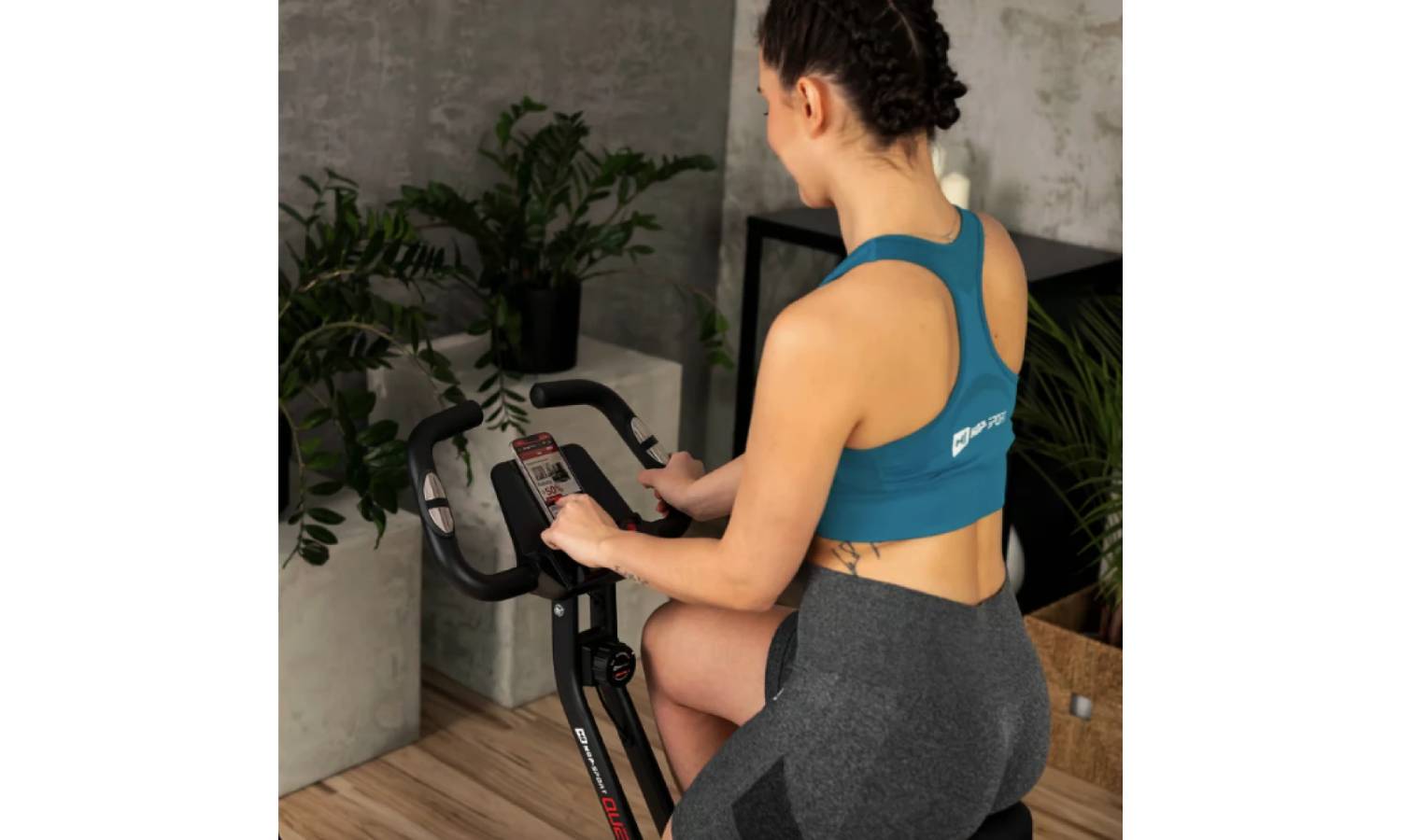 Фотография Велотренажер Hop-Sport HS-3020X Quest X-Bike черно-красный 8