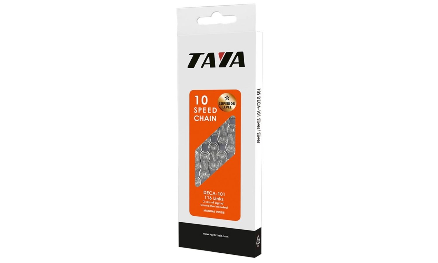Ланцюг Taya DECA-101 10шв 1/2"X5/64",116L, сріблястий 2