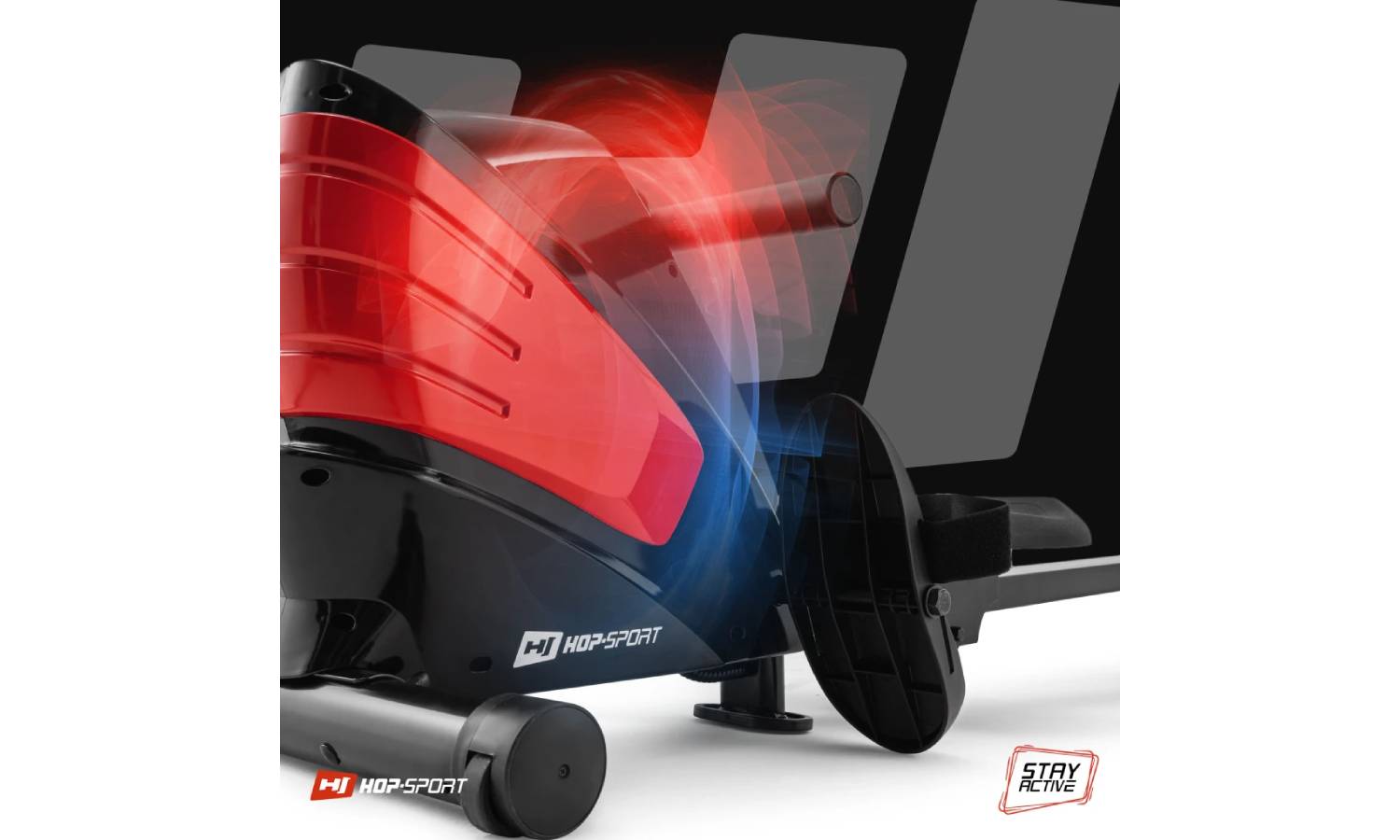 Гребной тренажер Hop-Sport HS-060R Cross Красный 2