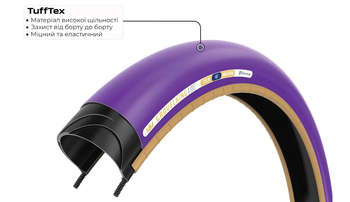 Покрышка Panaracer GRAVELKING X1 (Gen2), 28" 700x40C (40-622), Folding TLR 120TPI, черная 4