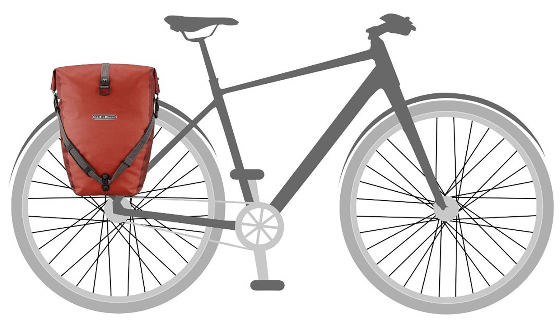 Гермосумка велосипедная Ortlieb Back-Roller Plus красная 20 л 2