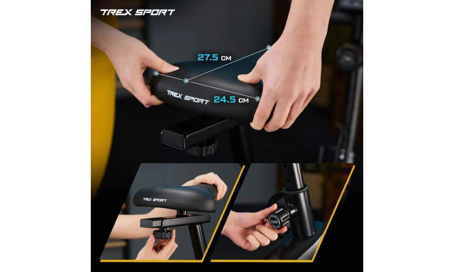 Велотренажер Trex Sport TX-400MB RECK магнітний сірий 13