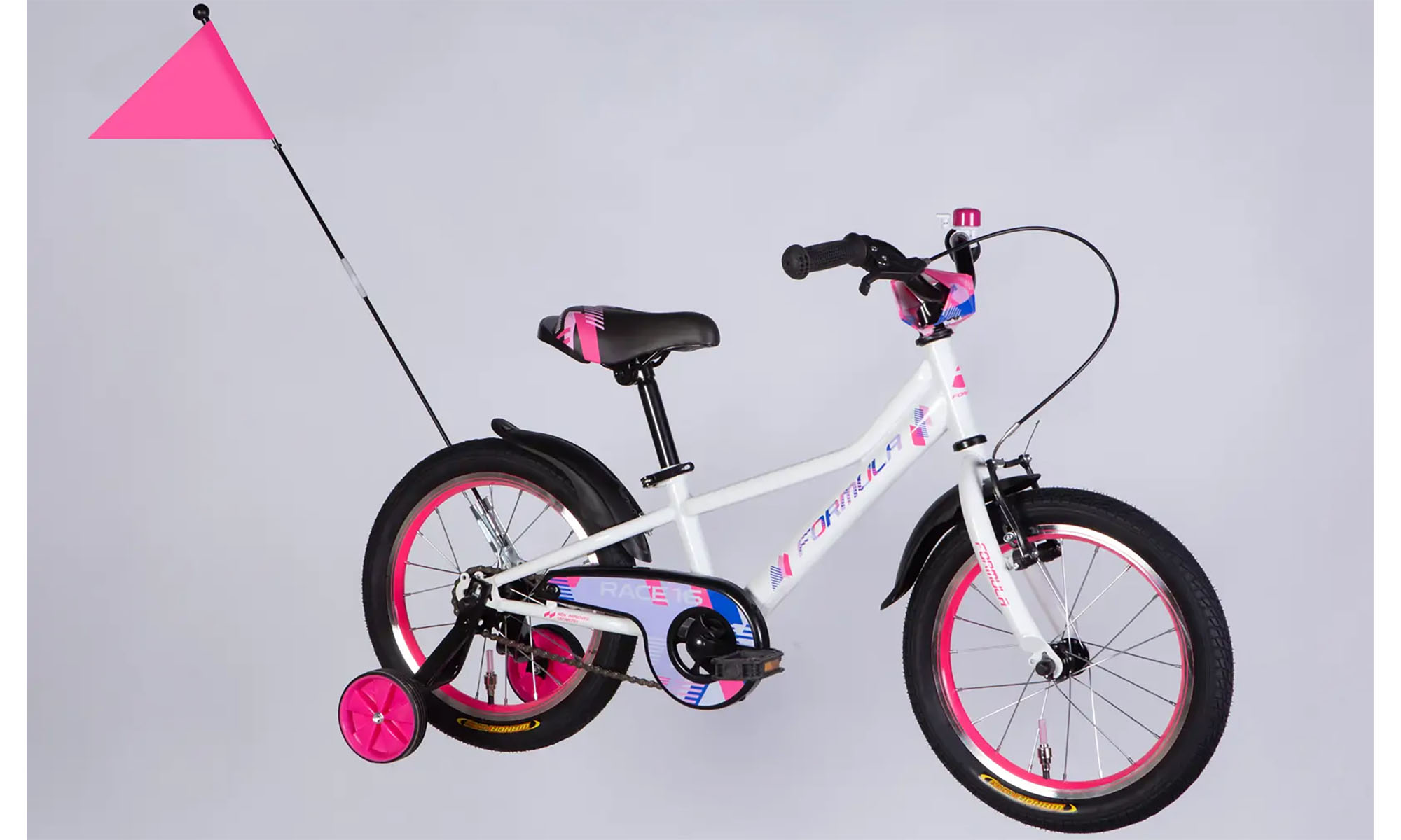 Велосипед Formula Kid RACE BH 16", размер XXS, рама-8,5", год 2026, белый с розовым 4