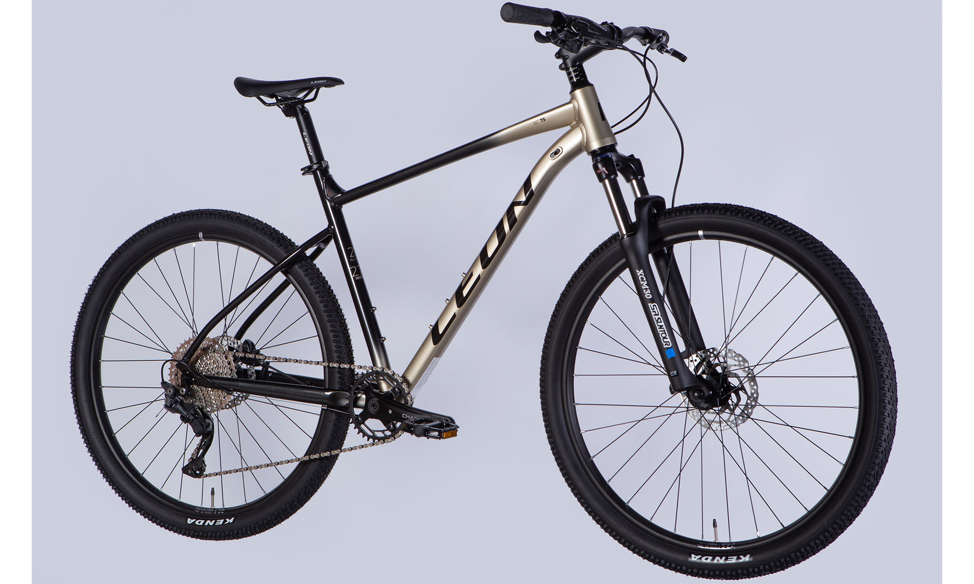 Велосипед Leon XC 75 HDD 27,5", размер L, рама 20", 2025, серебристый с черным  2