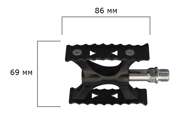 Педалі MKS Touring Lite Short, Чорний 5