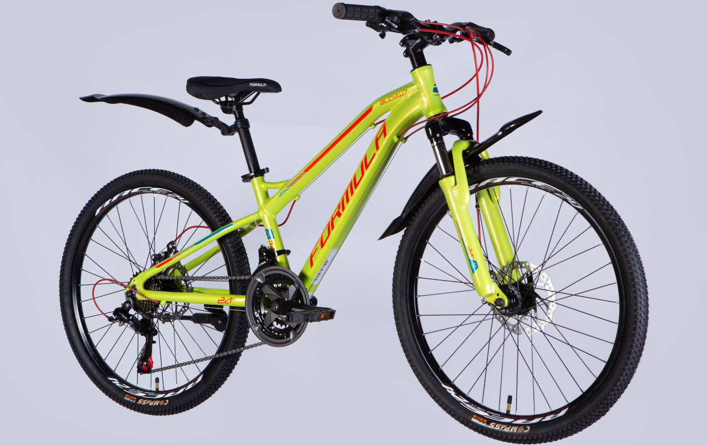 Велосипед Formula BLACKWOOD 1.0 DD 24" размер XXS рама 12,5 2025 зелено-красный 5