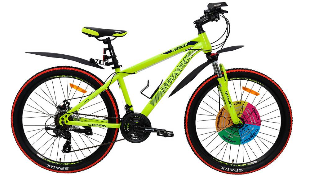 Фотография Велосипед SPARK FORESTER 2.0 26" размер S рама 15" 2024 Желтый