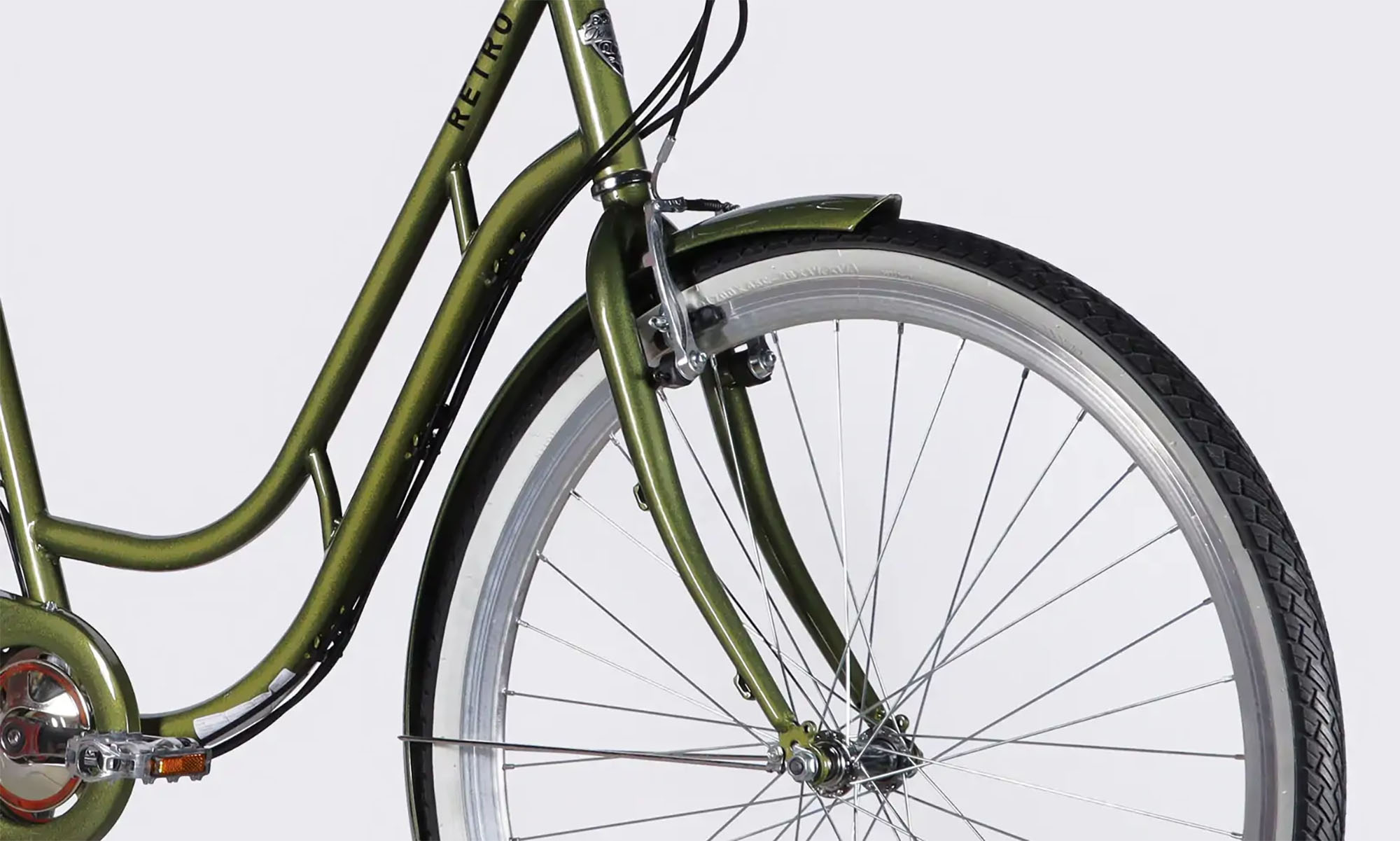 Велосипед с электроприводом Dorozhnik eRETRO Vbr FR 28", размер L, рама-19", 36B, 13А*ч, 500Вт, год 2026, зеленый 5