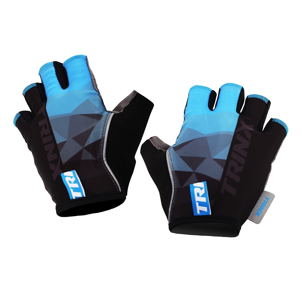 Велоперчатки Trinx TF62, Чорно-синій, розмір XXL 2
