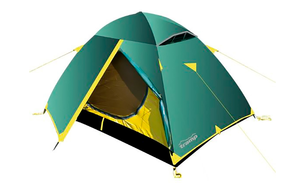 Фотография Палатка Tramp Scout 2 v.2 зелено-желтый
