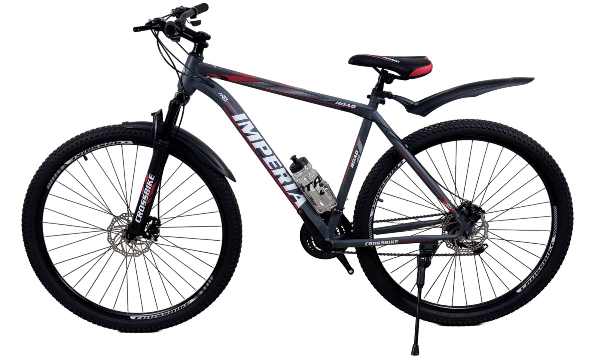 Велосипед CrossBike Imperia 29", размер XL, рама 21", год 2026, Серый-Красный 4