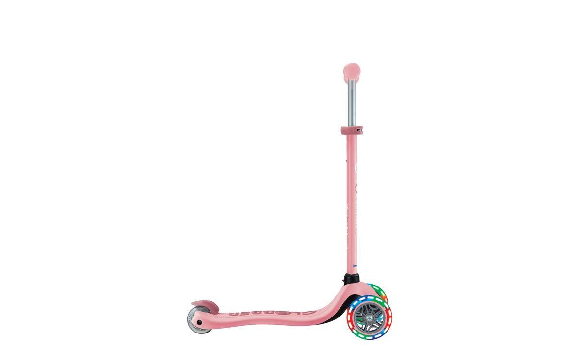 Самокат GLOBBER GO UP SPORTY со светящимися колёсами, пастельный розовый, 1+ 9