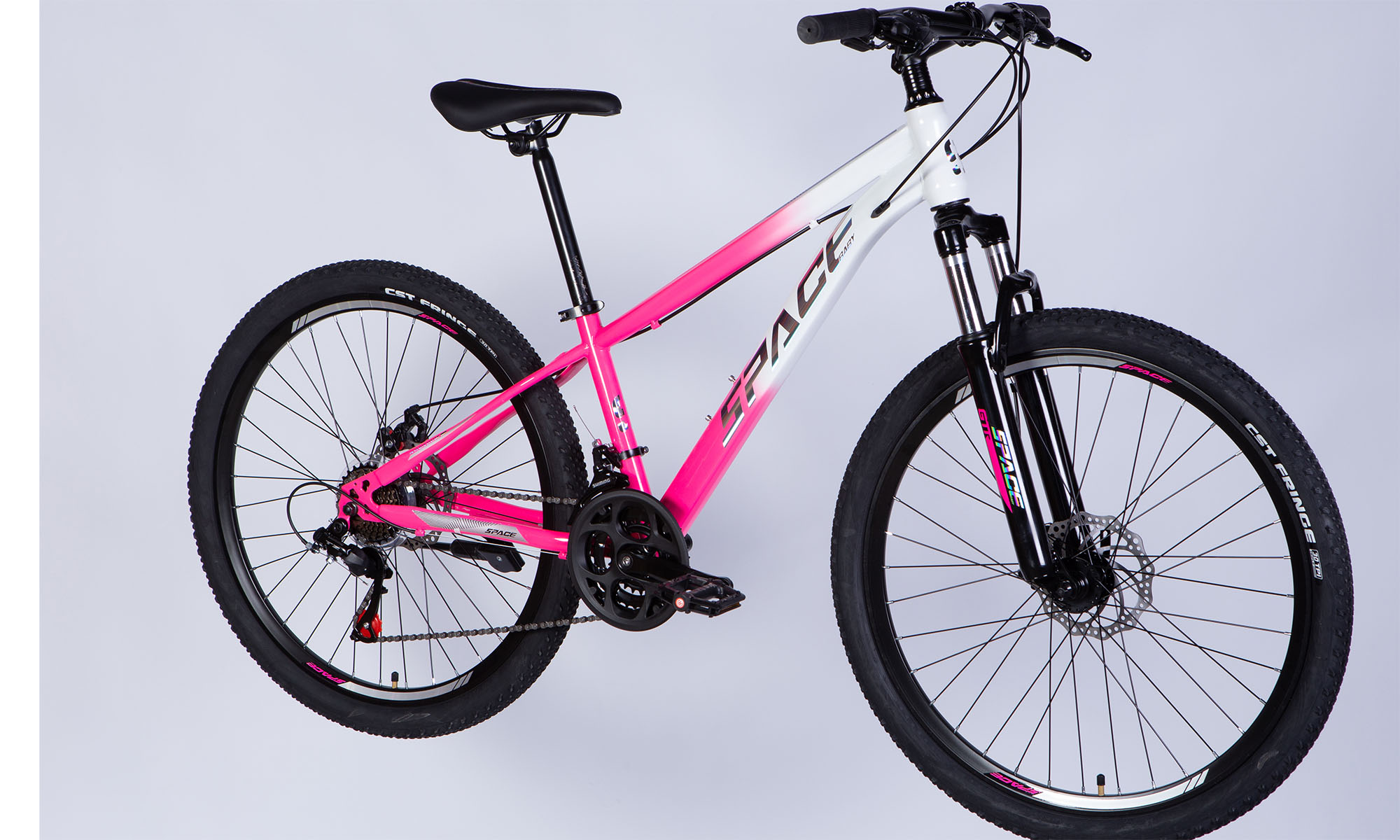 Велосипед SPACE MARS DD FR 26", размер XS, рама-13", год 2026, розово-белый 4