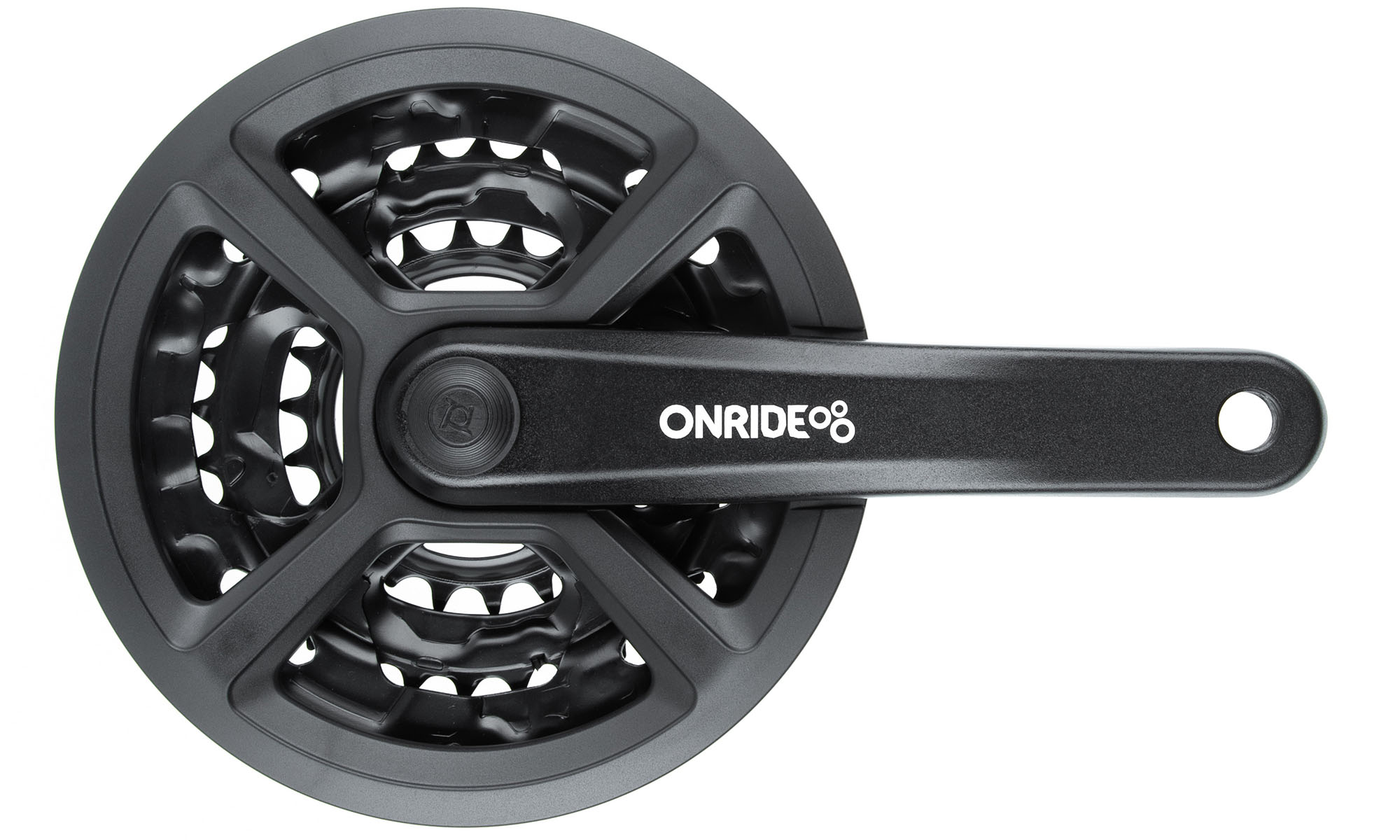 Шатуны ONRIDE Trio 810P, под квадрат, 175мм, 22-32-42T, на 8/7/6 скоростей, черные (конверт) 