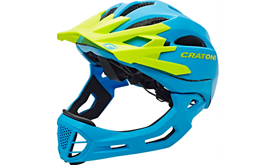 Фотография Шлем для велосипедиста Cratoni C-Maniac  размер S/M (52-56 см)  Голубо-желтый