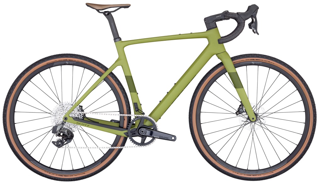 Фотография Велосипед SCOTT ADDICT GRAVEL 30 28" размер L рама 56 см Зеленый